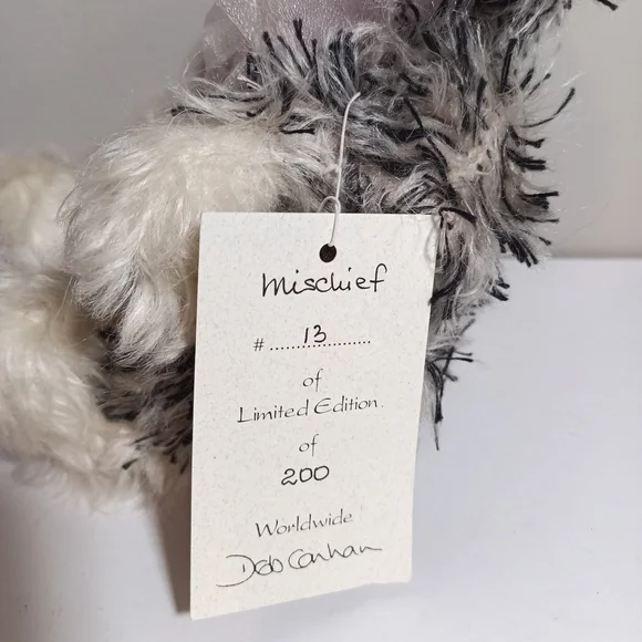 Deb Canham bigger bear Mohair Limited Edition Mischief Cat #13 Of 200 Grey - Picture 2 of 8